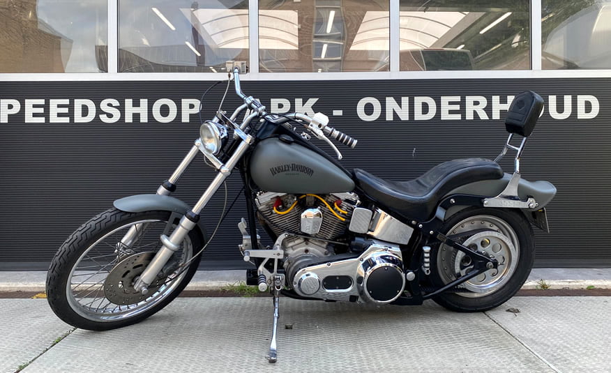 Te koop bij de Harley Davidson specialist in Castricum Noord Hollannd: 1986 Harley Davidson FXSTC 1340cc