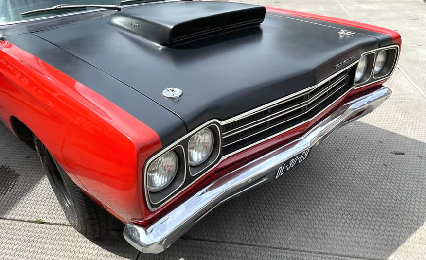 Te koop 1969 Plymouth Roadrunner 440 big block LPG kenteken California import geen roest Mopar muscle car in Nederland