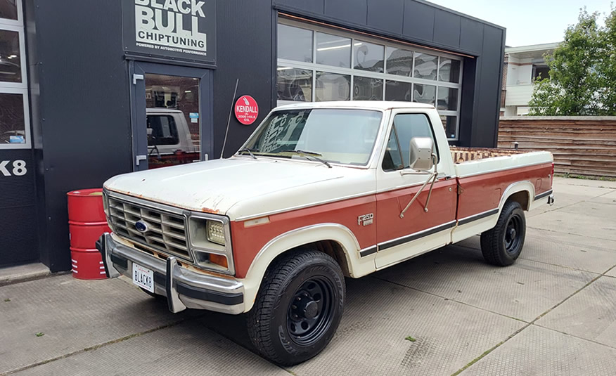1984 Ford F250 bullnose pickup met 6.9idi V8 diesel en automaat