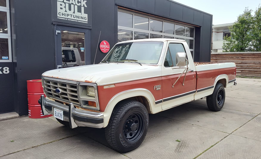 1984 Ford F250 bullnose pickup met 6.9idi V8 diesel en automaat