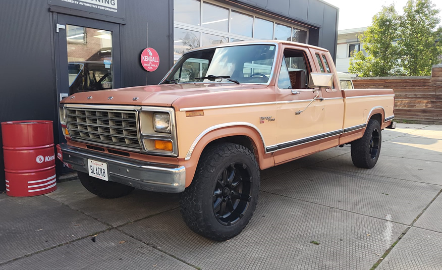 Roestvrije Ford F250 1981 import USA oldtimer truck