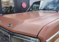 Motorkap zicht van lange Ford F250 SuperCab oldtimer
