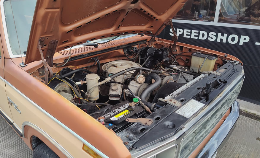 Sterke 6.6 liter V8 motor in Ford F250 pickup