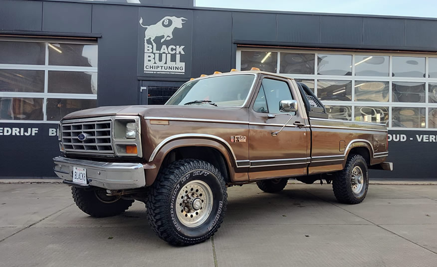 Klassieke Ford F-350 1982 bullnose pickup truck 4x4 exterieur